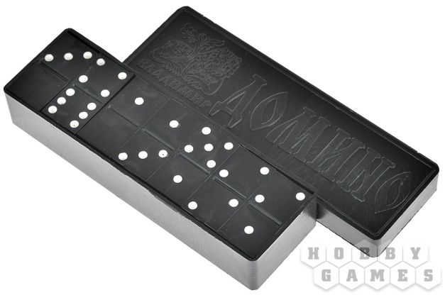 Классическое домино в пластиковой коробке фото 2