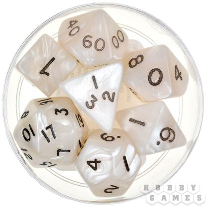 Набор кубиков Dice and Games: Pearl White, 7 шт.