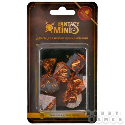 Кубики ручной работы Fantasy Minis: Blazing Magma