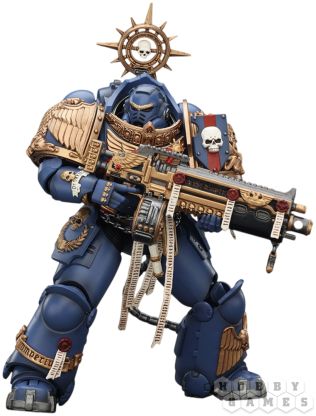 Фигурка JoyToy. Space Marine 2: Ultramarines Heavy Relic Primus Armor with Heavy Relic Bolt Rifle фото 3