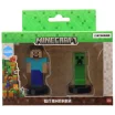 Набор коллекционных штампиков Minecraft (2 шт. в коробке с окном: Стив и Крипер)
