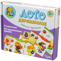 Лото деревянное "Овощи и фрукты"