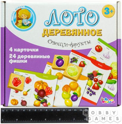 Лото деревянное "Овощи и фрукты" фото 2