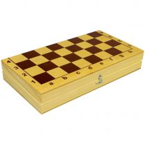 Шахматы пластмассовые в деревянной упаковке (290x150x47)