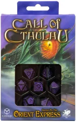 Набор кубиков Call of Cthulhu, 7 шт., Horror on the Orient Express Black/Purple