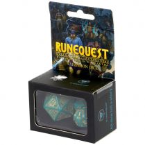 Набор кубиков RuneQuest Expansion, 3 шт., Turquoise/Gold