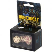 Набор кубиков RuneQuest Expansion, 3 шт., Beige/Burgundy