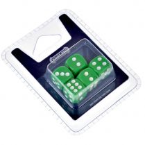 Набор стандартных кубиков D6 Stuff Pro, 5 шт. (12 мм зелёные)